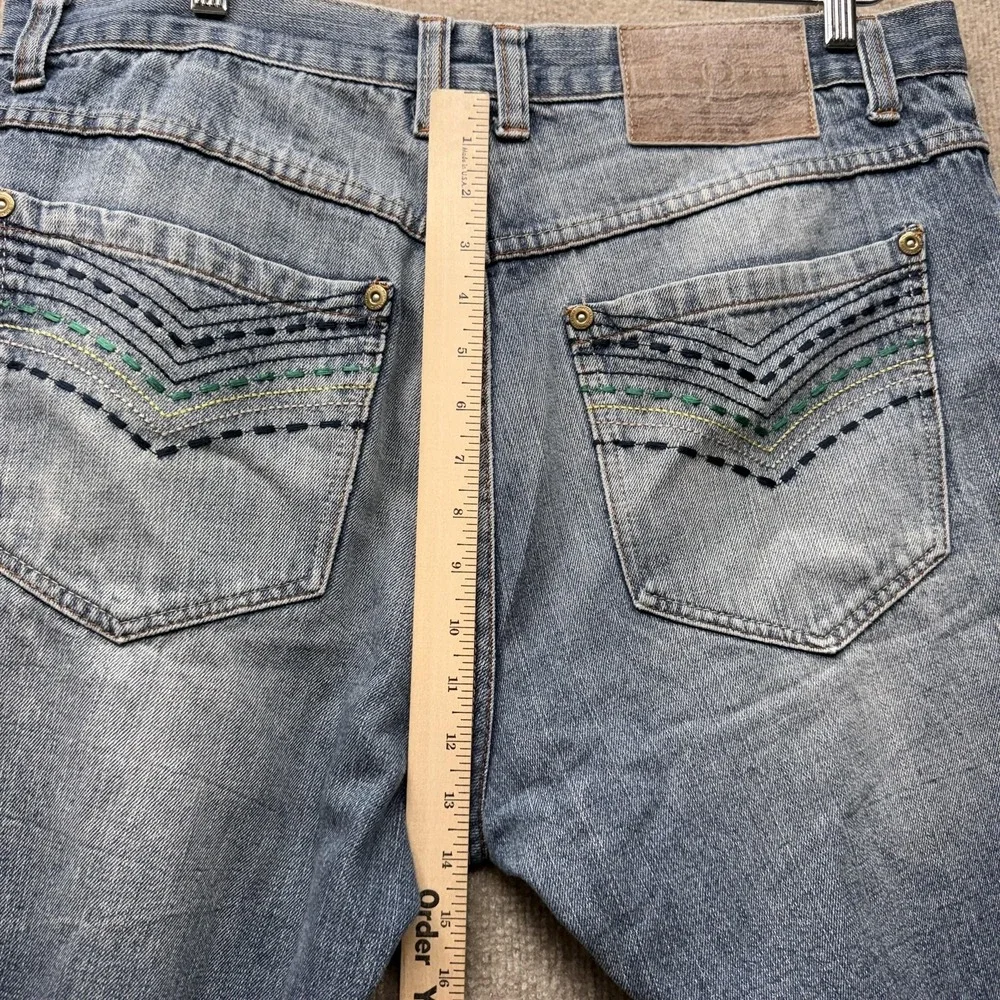 Phat Classics Denim Shorts Mens 36 Blue Relaxed Fit Bermuda Hip Hop Casual
